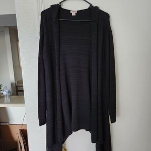 Cardigan with hoodie